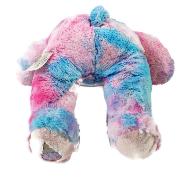 Build-A-Bear Baskin Robbins Ice Cream Cone Bear Plush Pink Blue Tie Dye 16 Inch - Picture 7 of 12